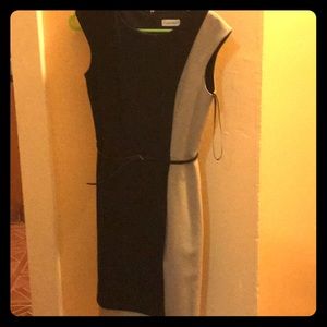 Gray and black dress